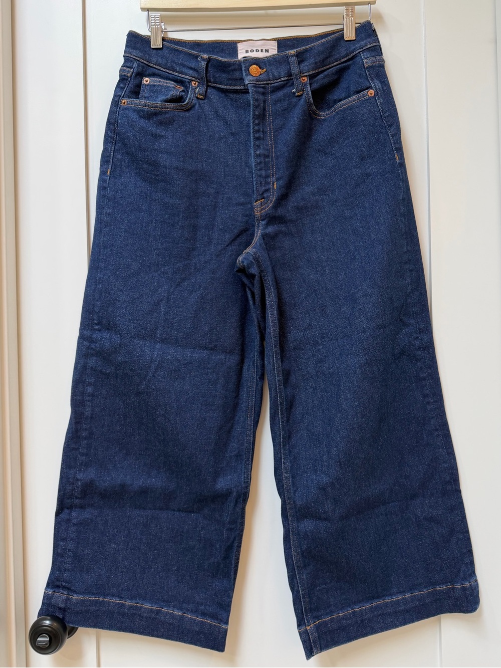 Boden High Rise Wide Crop Jeans Indigo Rinse Size 30 R